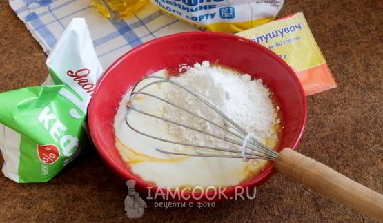 оладьи-пиццы на кефире