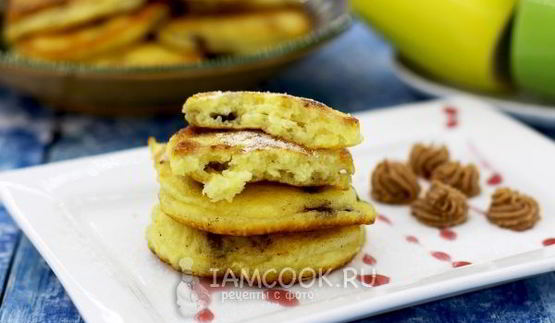 оладьи с шоколадом