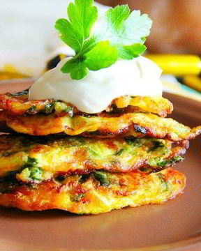 Оладьи с зеленью