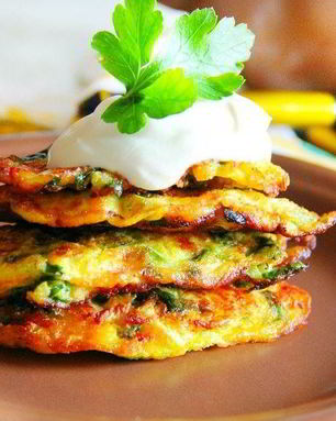 Оладьи с зеленью