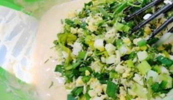 оладьи с зеленью