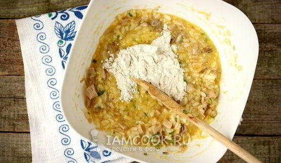 рисовые оладьи с куриным мясом