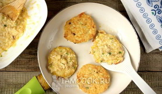 рисовые оладьи с куриным мясом
