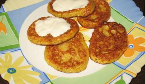 творожно-тыквенные оладьи
