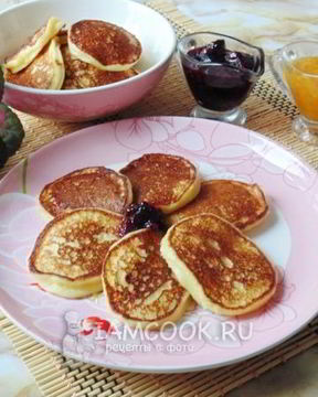 Творожные оладьи на молоке