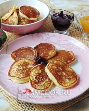 Творожные оладьи на молоке