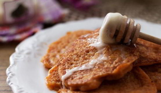 тыквенные оладьи с яблоком