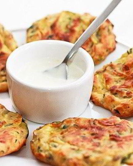 Рецепт запеченных кабачковых оладий