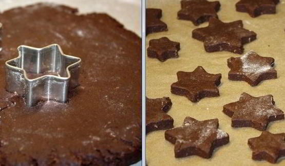 ароматное печенье шоколадные звездочки