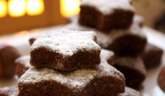 ароматное печенье шоколадные звездочки