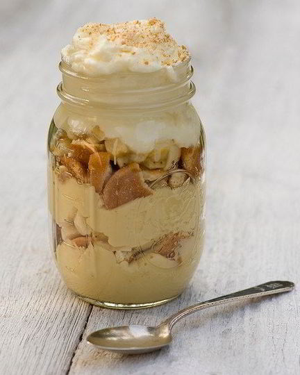 Рецепт бананового пудинга с печеньем