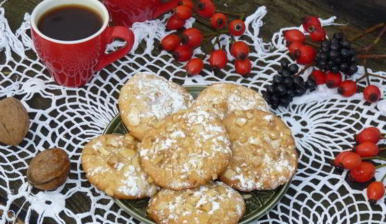 быстрое итальянское печенье с орешками