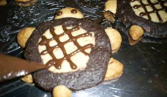 хрустящее рассыпчатое песочное печенье черепашки