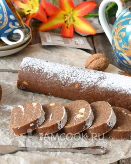 Рецепт колбаски кондитерской из печенья