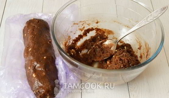 колбаска кондитерская из печенья