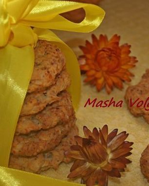 Овсяное печенье с творогом и яблоком