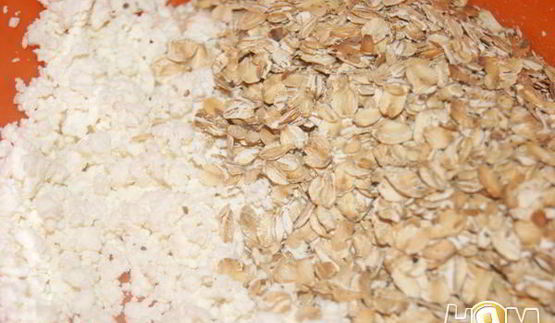 овсяное печенье с творогом и яблоком