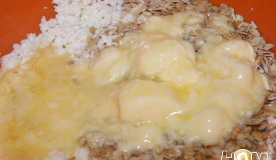 овсяное печенье с творогом и яблоком