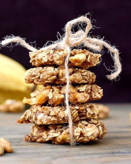 Рецепт печенья из банана с кунжутом