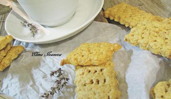 печенье-крекер с медом и грецкими орехами