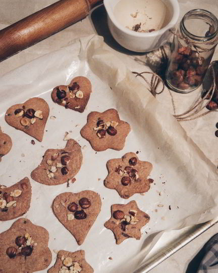 Рецепт печенья с ореховой пастой и фундуком