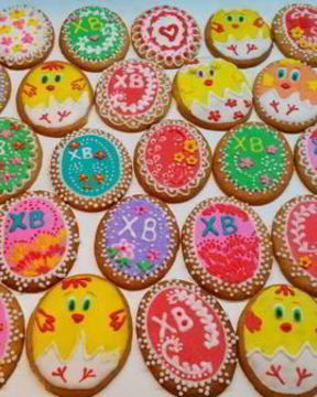 Расписные имбирные печенья к Пасхе