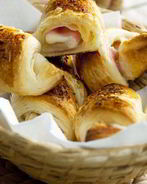 Рогалики с ветчиной