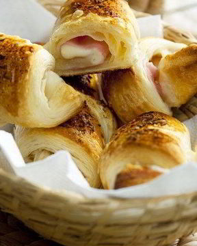 Рогалики с ветчиной