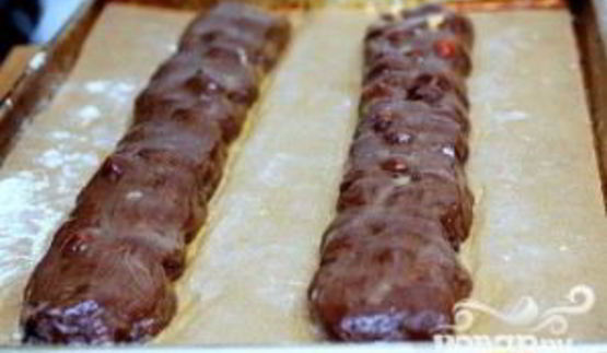 шоколадное печенье с фундуком