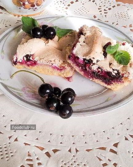 Рецепт смородинового печенья с безе