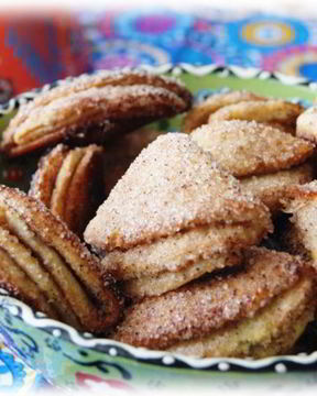 Творожное печенье с корицей