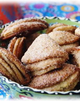 Творожное печенье с корицей