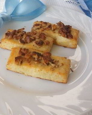 Творожное печенье с орехом