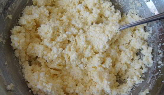 творожное печенье с орехом