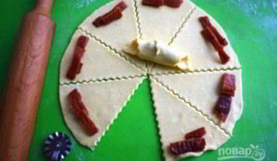 творожные рогалики с начинкой