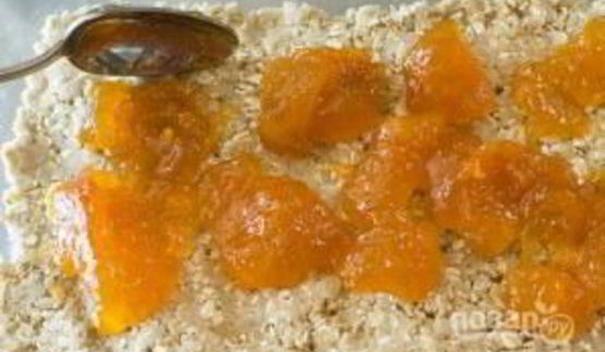 абрикосовый пирог с овсяной крошкой