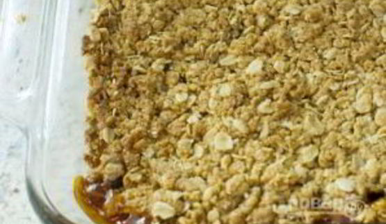 абрикосовый пирог с овсяной крошкой