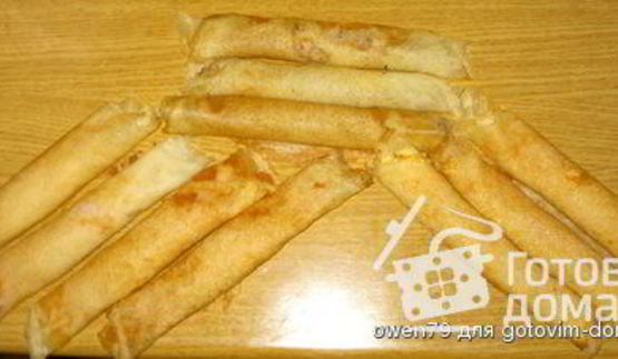 блинный пирог с творожной начинкой