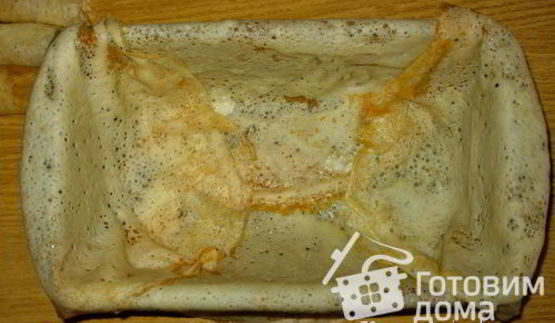 блинный пирог с творожной начинкой