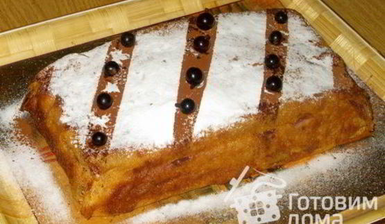 блинный пирог с творожной начинкой