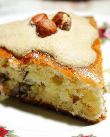 Рецепт фундучного пирога с кофейно-карамельной ноткой