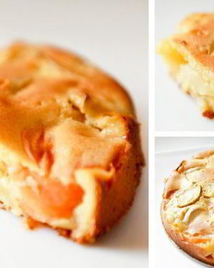 Йогуртовый пирог с абрикосами и яблоками