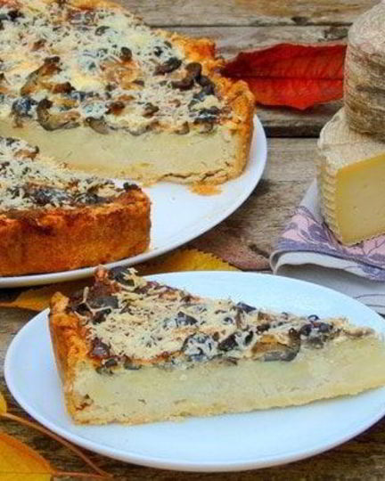 Рецепт киша с картофелем и грибами