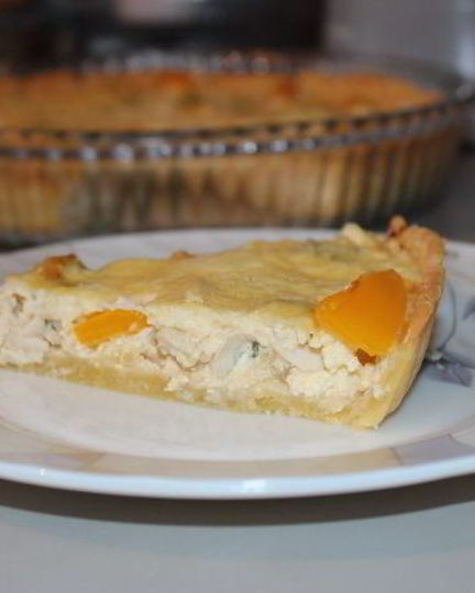 Рецепт киша с курицей, перцем и сельдереем
