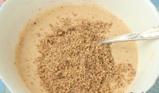 ореховый пирог с безе