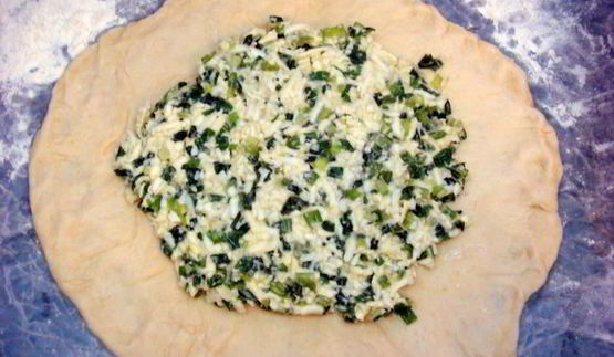 осетинские пироги с зеленым луком