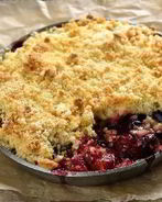 Овсяный пирог с вишней