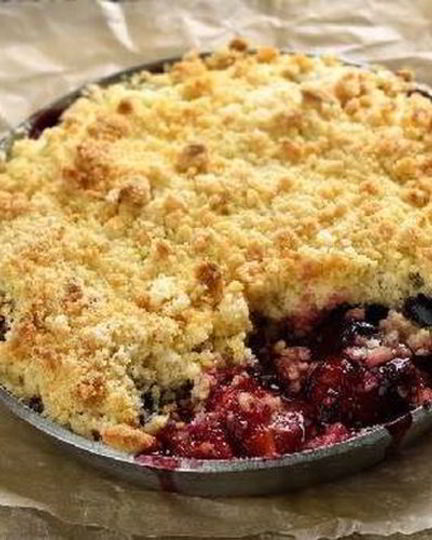 Рецепт овсяного пирога с вишней