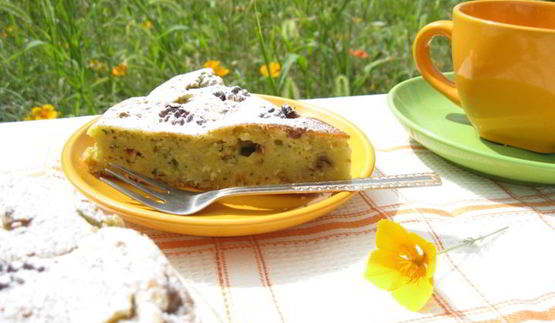 пирог из цукини с орехами