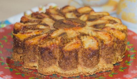 пирог перевертыш с яблоками
